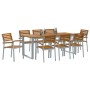 Juego de Comedor de Jardín de 9 Piezas de Madera Sólida de Acacia y Metal von , Gartensets - Ref: Foro24-3284350, Preis: 862,...