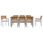 Juego de Comedor de Jardín de 9 Piezas de Madera Sólida de Acacia y Metal von , Gartensets - Ref: Foro24-3284350, Preis: 862,...