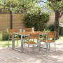 Conjunto de Comedor de Jardín de 5 Piezas de Madera Maciza de Acacia y Metal by , Garden sets - Ref: Foro24-3284359, Price: 4...