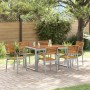 Juego de Comedor de Jardín de 7 Piezas de Madera Sólida de Acacia y Metal | Foro24.es | Tu tienda online para hogar, jardín y más Foro24.es