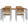 Comedor de Jardín de 5 Piezas de Madera Sólida de Acacia y Metal von , Gartensets - Ref: Foro24-3284363, Preis: 544,72 €, Rab...