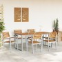 Conjunto de Comedor de Jardín de 7 Piezas de Madera Sólida de Acacia y Metal von , Gartensets - Ref: Foro24-3284364, Preis: 7...