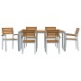 Conjunto de Comedor de Jardín de 7 Piezas de Madera Sólida de Acacia y Metal von , Gartensets - Ref: Foro24-3284364, Preis: 7...