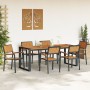 Conjunto de Comedor de Jardín de 7 Piezas de Madera Maciza de Acacia y Metal by , Garden tables - Ref: Foro24-3284389, Price:...