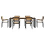 Conjunto de Comedor de Jardín de 7 Piezas de Madera Maciza de Acacia y Metal by , Garden tables - Ref: Foro24-3284389, Price:...