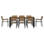 Juego de Comedor de 5 Piezas de Madera Sólida de Acacia y Metal by , Garden tables - Ref: Foro24-3284390, Price: 901,24 €, Di...