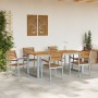 Sillas apilables para jardín 6 pcs de madera sólida de acacia y metal by , Garden chairs - Ref: Foro24-3284391, Price: 466,46...