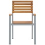 Sillas de jardín apilables 8 pcs de madera sólida de acacia y metal by , Garden chairs - Ref: Foro24-3284392, Price: 614,84 €...