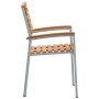 Sillas de jardín apilables 8 pcs de madera sólida de acacia y metal by , Garden chairs - Ref: Foro24-3284392, Price: 614,84 €...