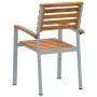 Sillas de jardín apilables 8 pcs de madera sólida de acacia y metal by , Garden chairs - Ref: Foro24-3284392, Price: 614,84 €...