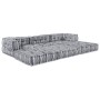 Sofá modular tipo puff de 3 plazas convertible tela gris claro by , Cushions for chairs and sofas - Ref: Foro24-3315097, Pric...