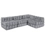 Sofá modular tipo puff de 4 plazas convertible tela gris claro de , Cojines para sillas y sofás - Ref: Foro24-3315098, Precio...