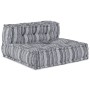 Sofá modular tipo puff de 4 plazas convertible tela gris claro | Foro24.es | Tu tienda online para hogar, jardín y más Foro24.es