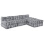 Sofá modular tipo puff de 4 plazas convertible tela gris claro | Foro24.es | Tu tienda online para hogar, jardín y más Foro24.es