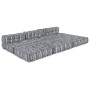 Sofá modular tipo puff de 4 plazas convertible tela gris claro | Foro24.es | Tu tienda online para hogar, jardín y más Foro24.es