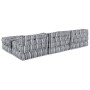 Sofá modular tipo puff de 4 plazas convertible tela gris claro | Foro24.es | Tu tienda online para hogar, jardín y más Foro24.es