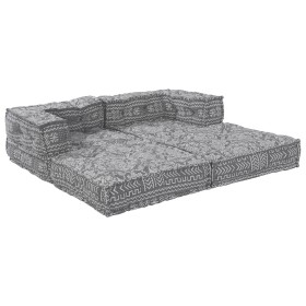 Sofá modular tipo puff 2 plazas convertible tela