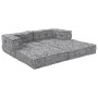 Sofá modular tipo puff 2 plazas convertible tela gris claro | Foro24.es | Tu tienda online para hogar, jardín y más Foro24.es
