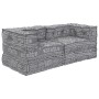 Sofá modular tipo puff 2 plazas convertible tela gris claro | Foro24.es | Tu tienda online para hogar, jardín y más Foro24.es