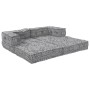 Sofá modular tipo puff 2 plazas convertible tela gris claro | Foro24.es | Tu tienda online para hogar, jardín y más Foro24.es