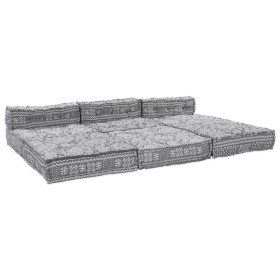 Sofá modular tipo puff 4 plazas convertible tela