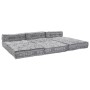 Sofá modular tipo puff 4 plazas convertible tela gris claro by , Cushions for chairs and sofas - Ref: Foro24-3315108, Price: ...