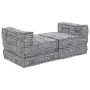 Sofá modular tipo puff 4 plazas convertible tela gris claro by , Cushions for chairs and sofas - Ref: Foro24-3315108, Price: ...