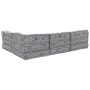 Sofá modular tipo puff 4 plazas convertible tela gris claro by , Cushions for chairs and sofas - Ref: Foro24-3315108, Price: ...