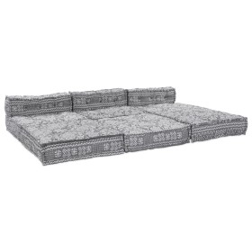 Sofá modular tipo puff 4 plazas convertible tela