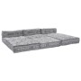 Sofá modular tipo puff 4 plazas convertible tela gris claro de , Cojines para sillas y sofás - Ref: Foro24-3315109, Precio: 4...