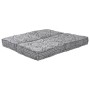 Sofá modular tipo puff 2 plazas convertible tela gris claro | Foro24.es | Tu tienda online para hogar, jardín y más Foro24.es