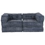 Sofá modular tipo puff 2 plazas convertible tela índigo by , Cushions for chairs and sofas - Ref: Foro24-3315111, Price: 291,...