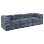 Sofá modular tipo puff 3 plazas convertible tela índigo by , Cushions for chairs and sofas - Ref: Foro24-3315112, Price: 418,...