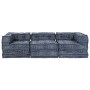 Sofá modular tipo puff 3 plazas convertible tela índigo by , Cushions for chairs and sofas - Ref: Foro24-3315112, Price: 418,...