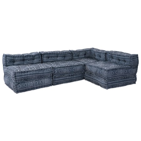 Sofá modular tipo puff 4 plazas convertible tela índigo by , Cushions for chairs and sofas - Ref: Foro24-3315113, Price: 527,...