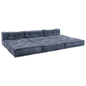 Sofá modular tipo puff 4 plazas convertible tela índigo von , Kissen für Stühle und Sofas - Ref: Foro24-3315114, Preis: 496,7...
