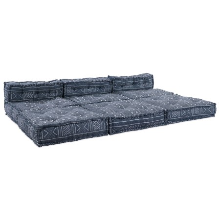Sofá modular tipo puff 4 plazas convertible tela índigo by , Cushions for chairs and sofas - Ref: Foro24-3315114, Price: 496,...
