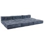 Sofá modular tipo puff 4 plazas convertible tela índigo by , Cushions for chairs and sofas - Ref: Foro24-3315114, Price: 496,...