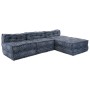 Sofá modular tipo puff 4 plazas convertible tela índigo by , Cushions for chairs and sofas - Ref: Foro24-3315114, Price: 496,...