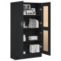 Gabinetes de librería 2 pcs Negro Roble 165x30,5x150 cm Madera von , Bücherregale und Regale - Ref: Foro24-3329275, Preis: 11...