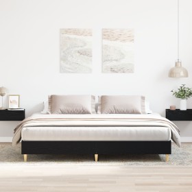 Marco de Cama Roble Negro 160x200 cm Madera