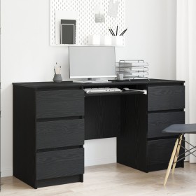 Mesas 2 pcs Roble Negro 140x50x76 cm Madera Elaborada by , Desks - Ref: Foro24-3329284, Price: 191,95 €, Discount: %