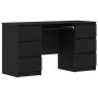 Mesas 2 pcs Roble Negro 140x50x76 cm Madera Elaborada by , Desks - Ref: Foro24-3329284, Price: 191,95 €, Discount: %