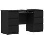 Mesas 2 pcs Roble Negro 140x50x76 cm Madera Elaborada by , Desks - Ref: Foro24-3329284, Price: 191,95 €, Discount: %
