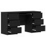 Mesas 2 pcs Roble Negro 140x50x76 cm Madera Elaborada by , Desks - Ref: Foro24-3329284, Price: 191,95 €, Discount: %