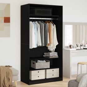 Armario Negro Roble 100x50x200 cm de Madera von , Kleiderschränke - Ref: Foro24-3329297, Preis: 176,20 €, Rabatt: %