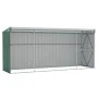 Cobertizo jardín pared acero galvanizado verde 118x382x178 cm de vidaXL, Cobertizos - Ref: Foro24-316229, Precio: 258,99 €, D...