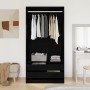 Armario Negro Roble 100x50x200 cm en Madera von , Kleiderschränke - Ref: Foro24-3329299, Preis: 202,42 €, Rabatt: %