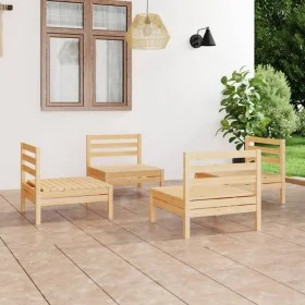 Garden furniture set 4 pieces solid pine wood by vidaXL, Garden sets - Ref: Foro24-3082402, Price: 168,49 €, Discount: %