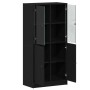 Aparador con puertas madera ingeniería roble negro 68x37x142 cm by , Sideboards - Ref: Foro24-3329301, Price: 154,53 €, Disco...